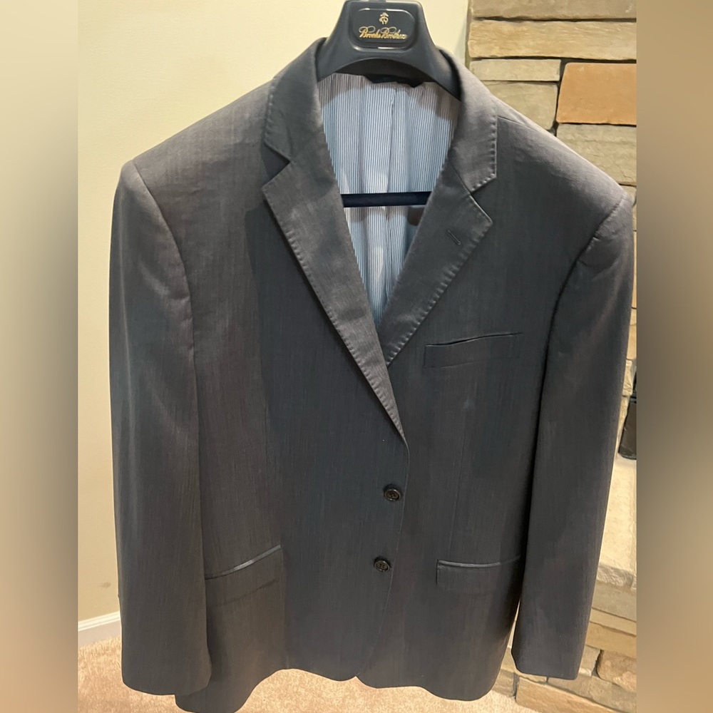 Brooks Brothers gray suit jacket.
